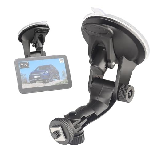 Backup Camera Monitor Mount, 7in Rear View Display, Suction Cup Holder, RV