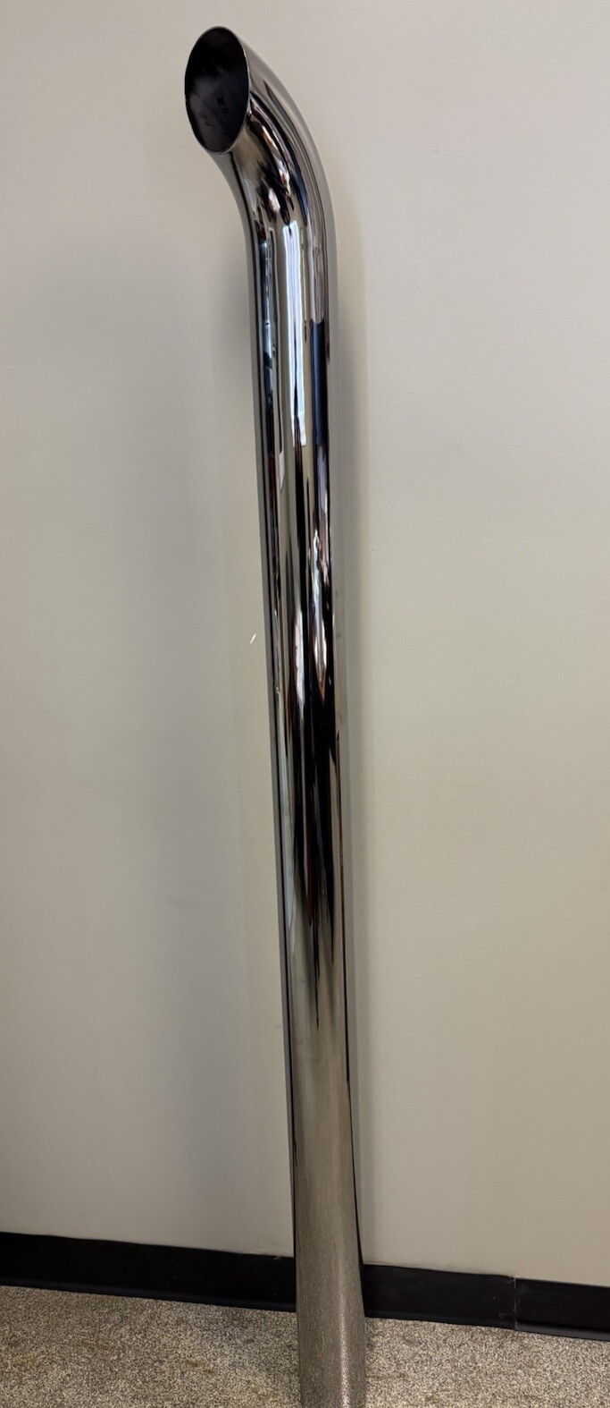 Chrome Stack 4 Inch Curved Pipe 4"X70” Chrome Exhaust Free Shipping!!