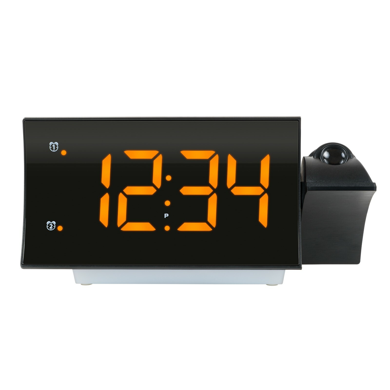817-83957 La Crosse Technology Curved LED Projection Alarm Clock with FM Radio