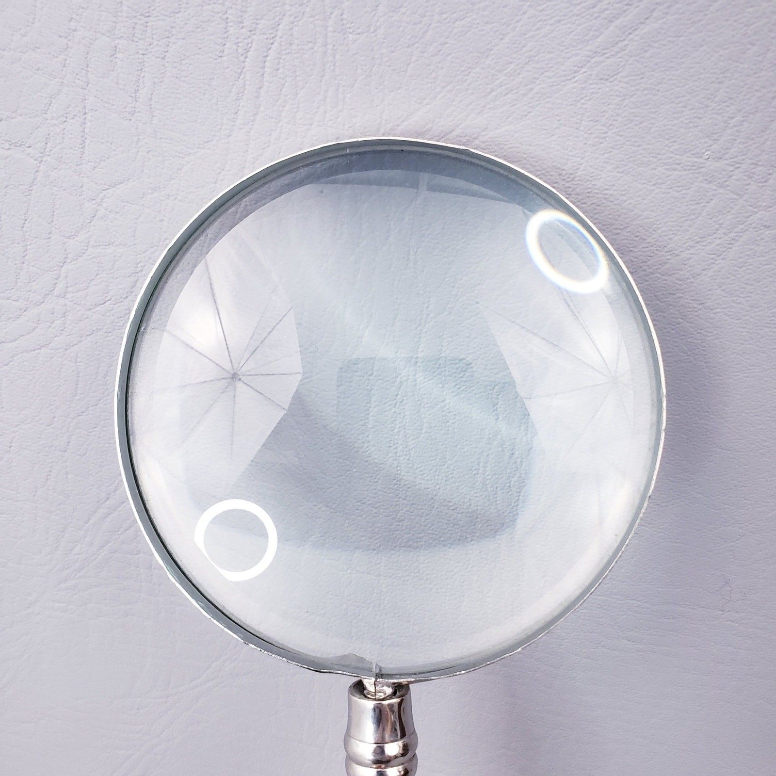 Vintage Large 12" Magnifying Glass Handheld Ornate Silverplated Handle