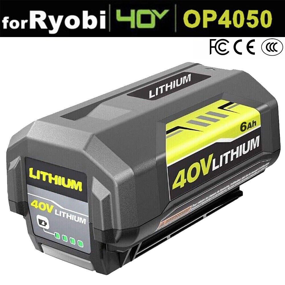 40V 6.0Ah Battery for Ryobi 40 Volt Lithium OP4050 OP40602 OP40261 OP4060 OP4030