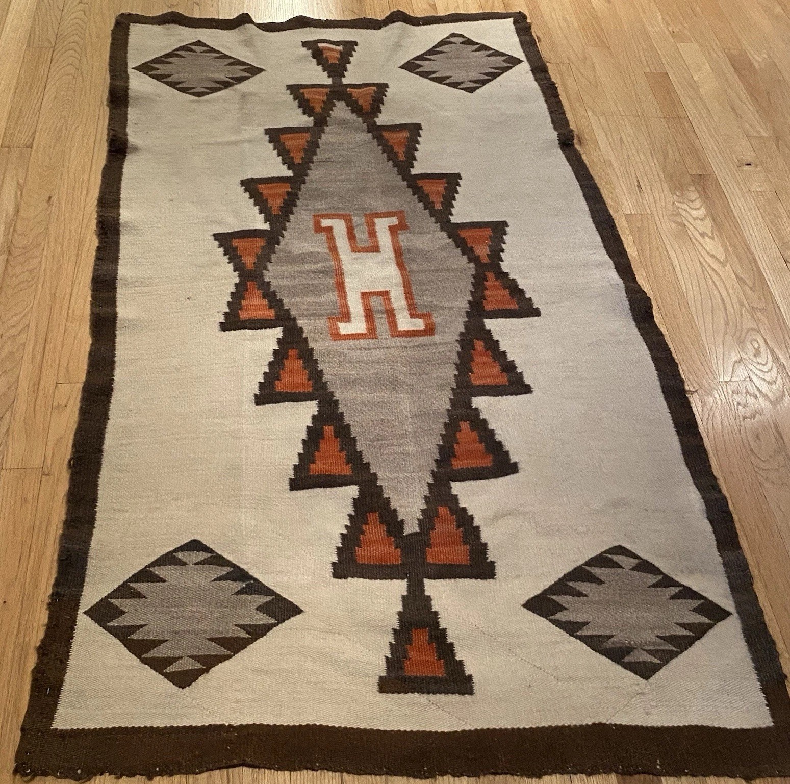 Antique Navajo Trading Post Rug Ganado Western Reservation 1915 Native American