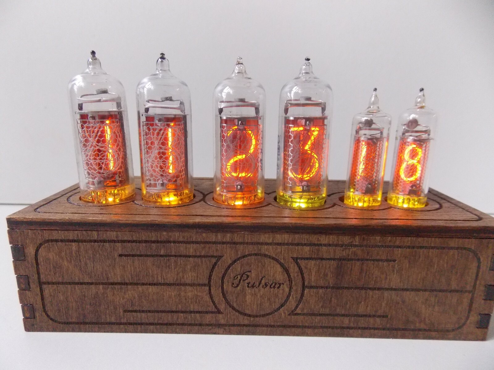Nixie tube clock IN-14+IN-16 RGB table desk retro old vintage clock for bedroom