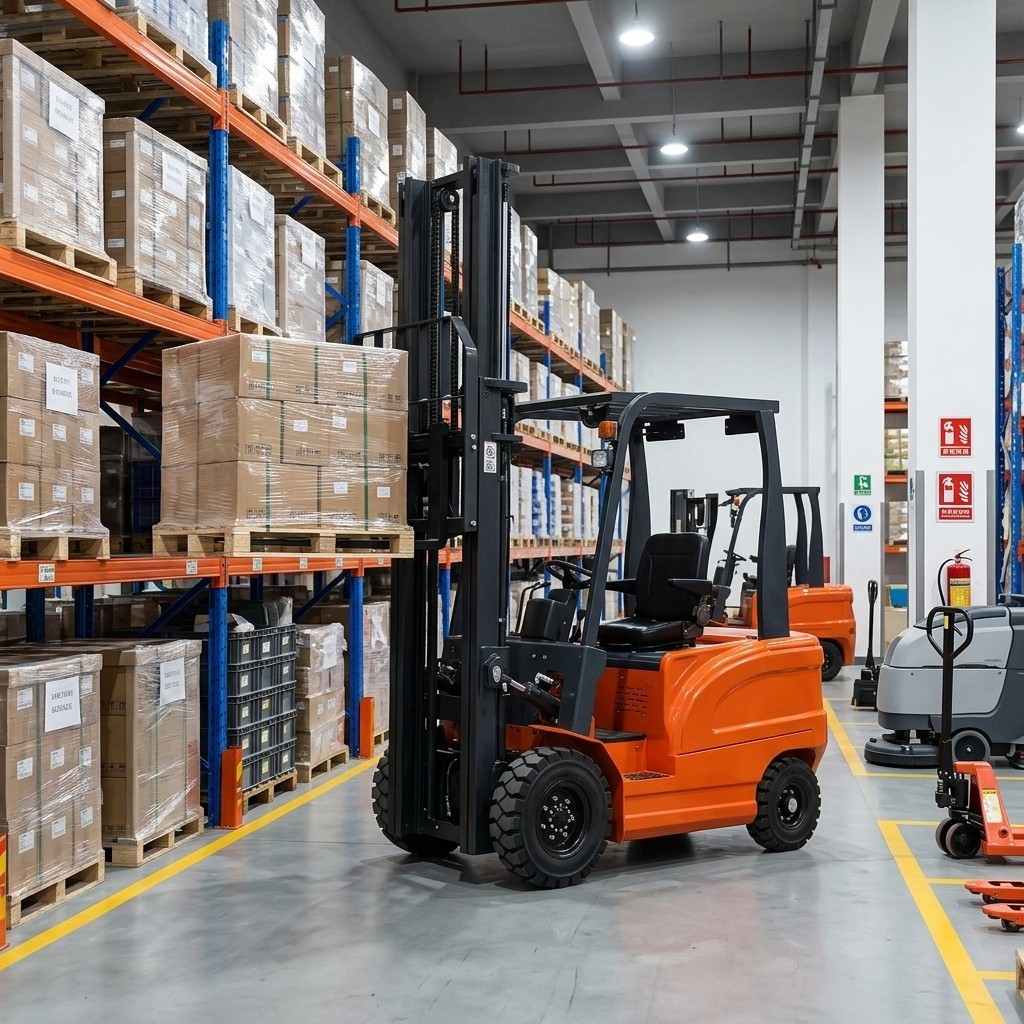 5500lbs Electric Forklift 60V 70Ah Side Shift with Charger Lifter Free Shipping