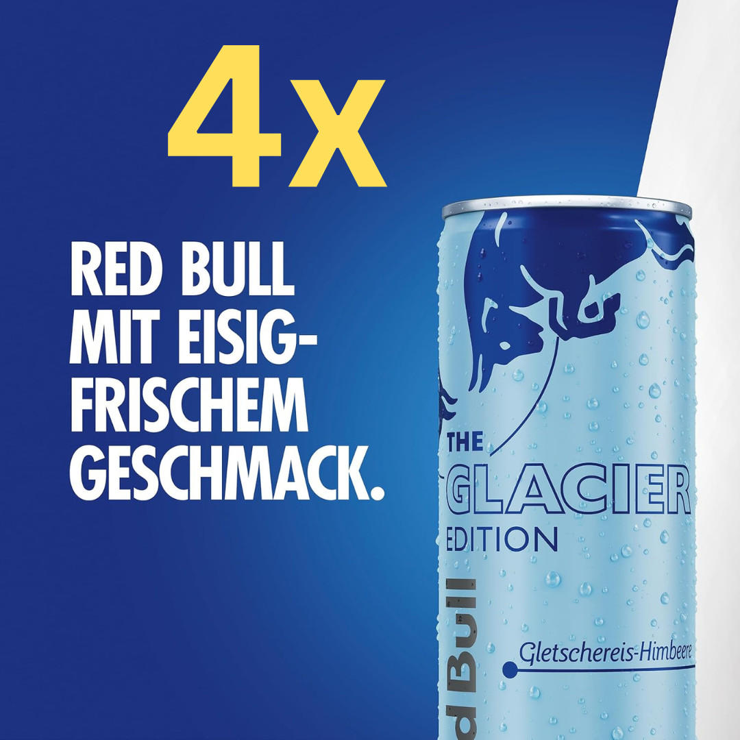 4x Red Bull Glacier Ice Raspberry Glacier 2025 Limited Winter Edition Redbull