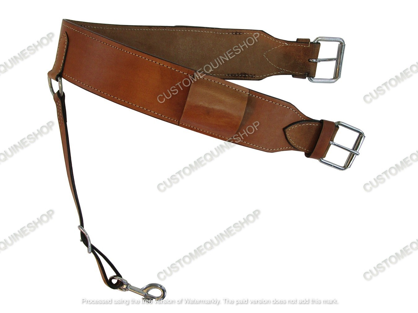WESTERN ROPING REAR CINCH HORSE SADDLE FLANK BACK GIRTH TOOLED LEATHER PLEASURE
