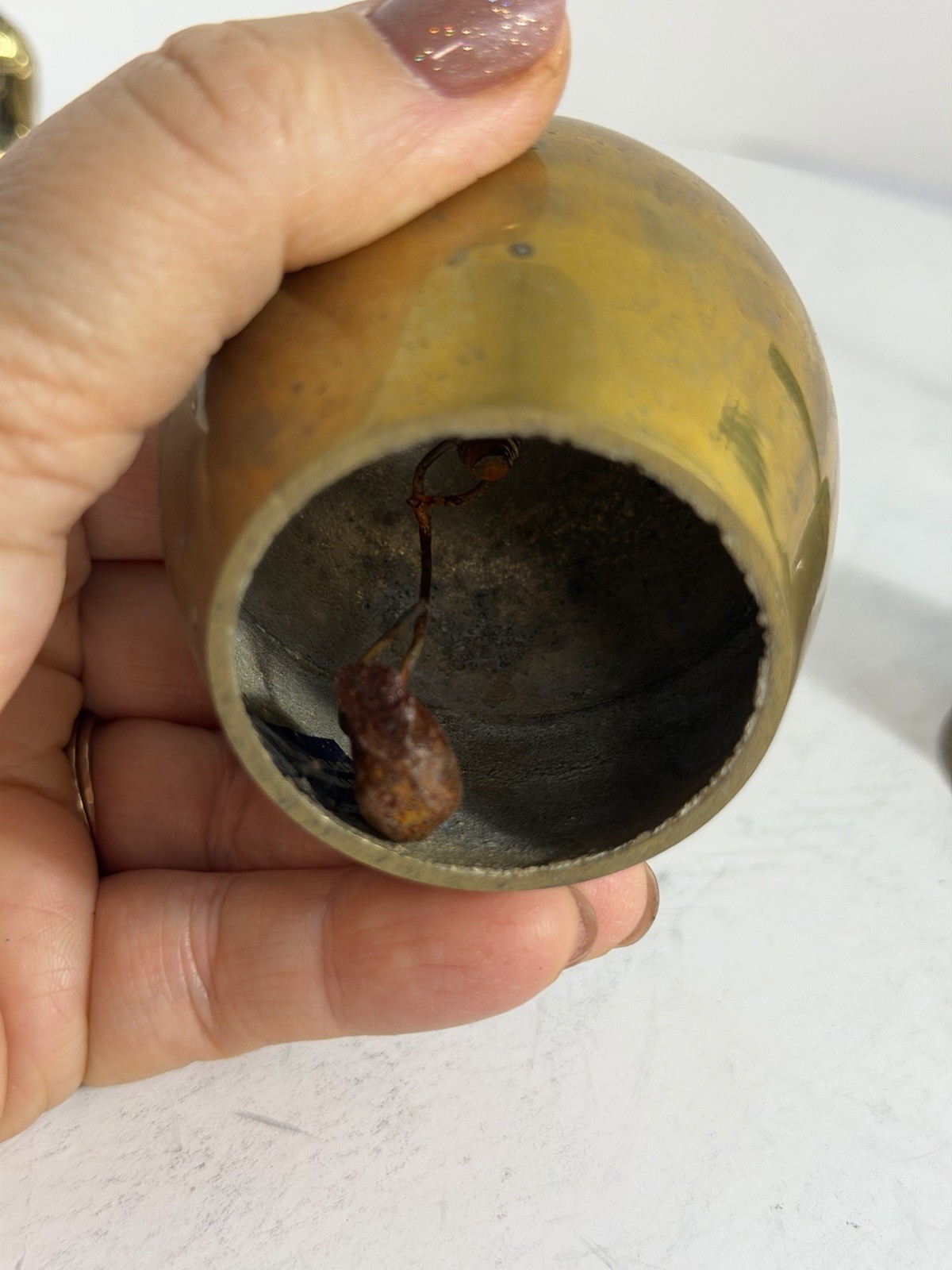 Vintage Brass Bell Lot 8pcs Mixed Decor Apple Figurine Lady MCM Metal