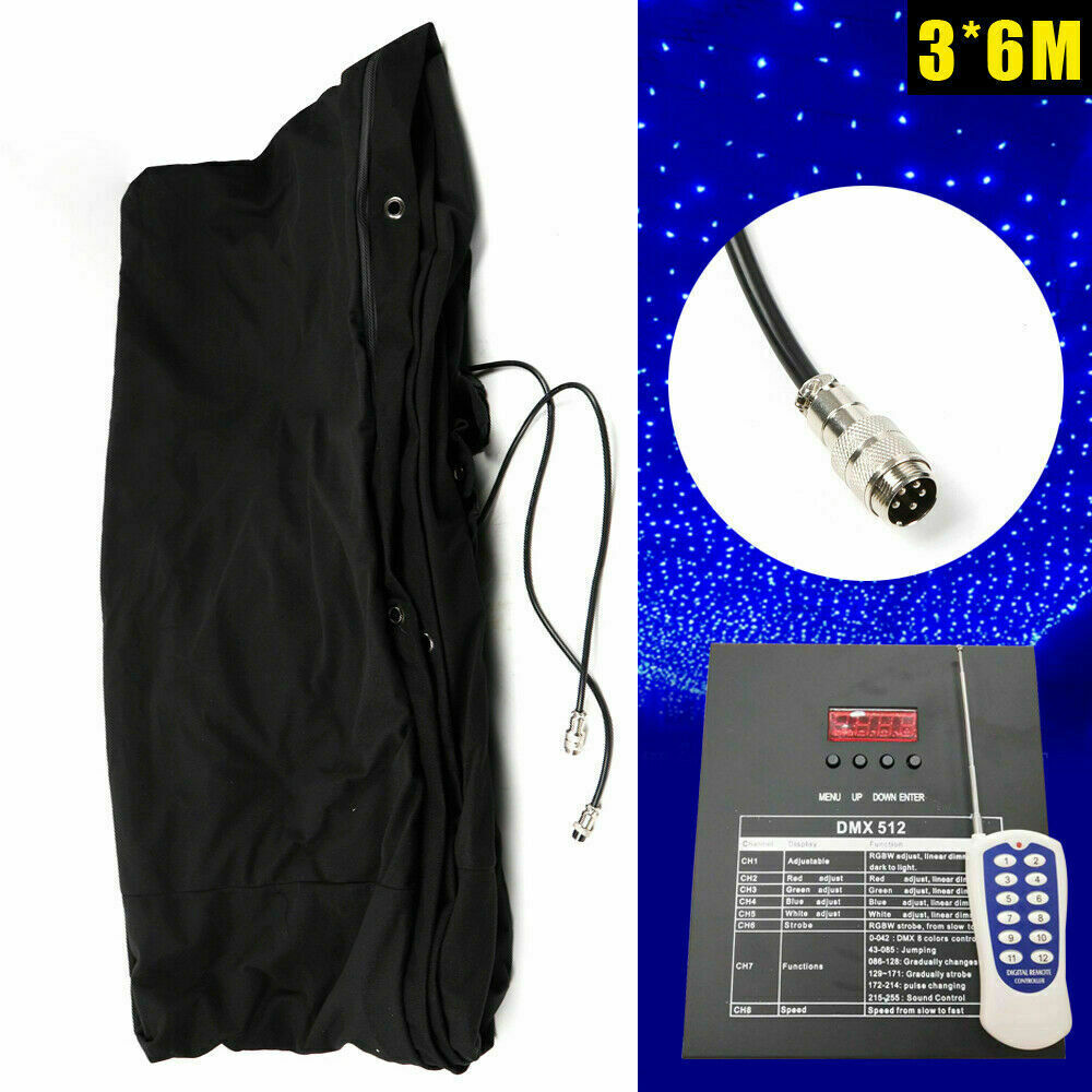 LED Star Stage Backdrop - 20x10FT LED Star Curtain Background Starry Sky DMX512