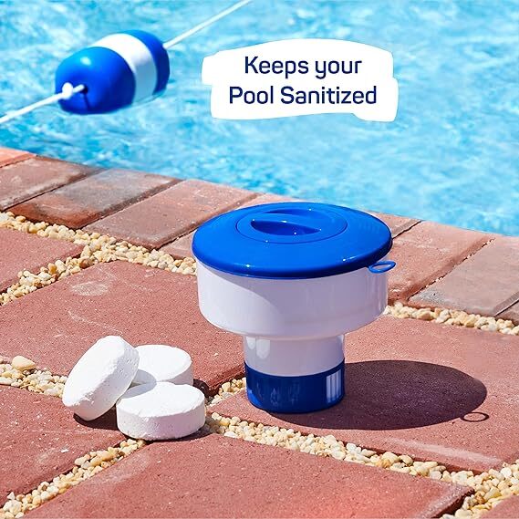 Heavy Duty 7" Pool Floating Chemical Dispenser Floater for 3" Chlorine Tablets