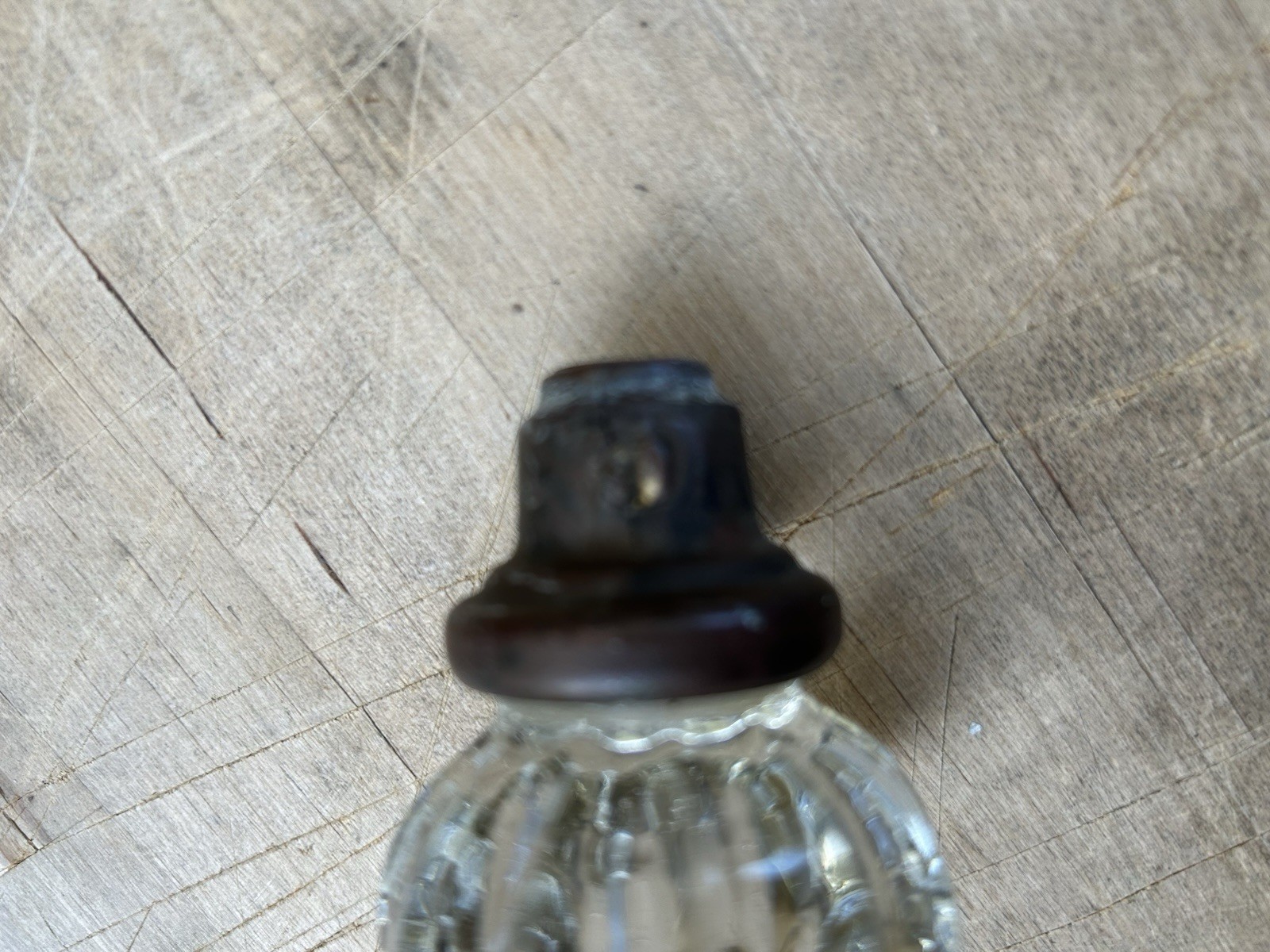 Vintage Brass Glass Door Knob w/bonus similar Matching Knob