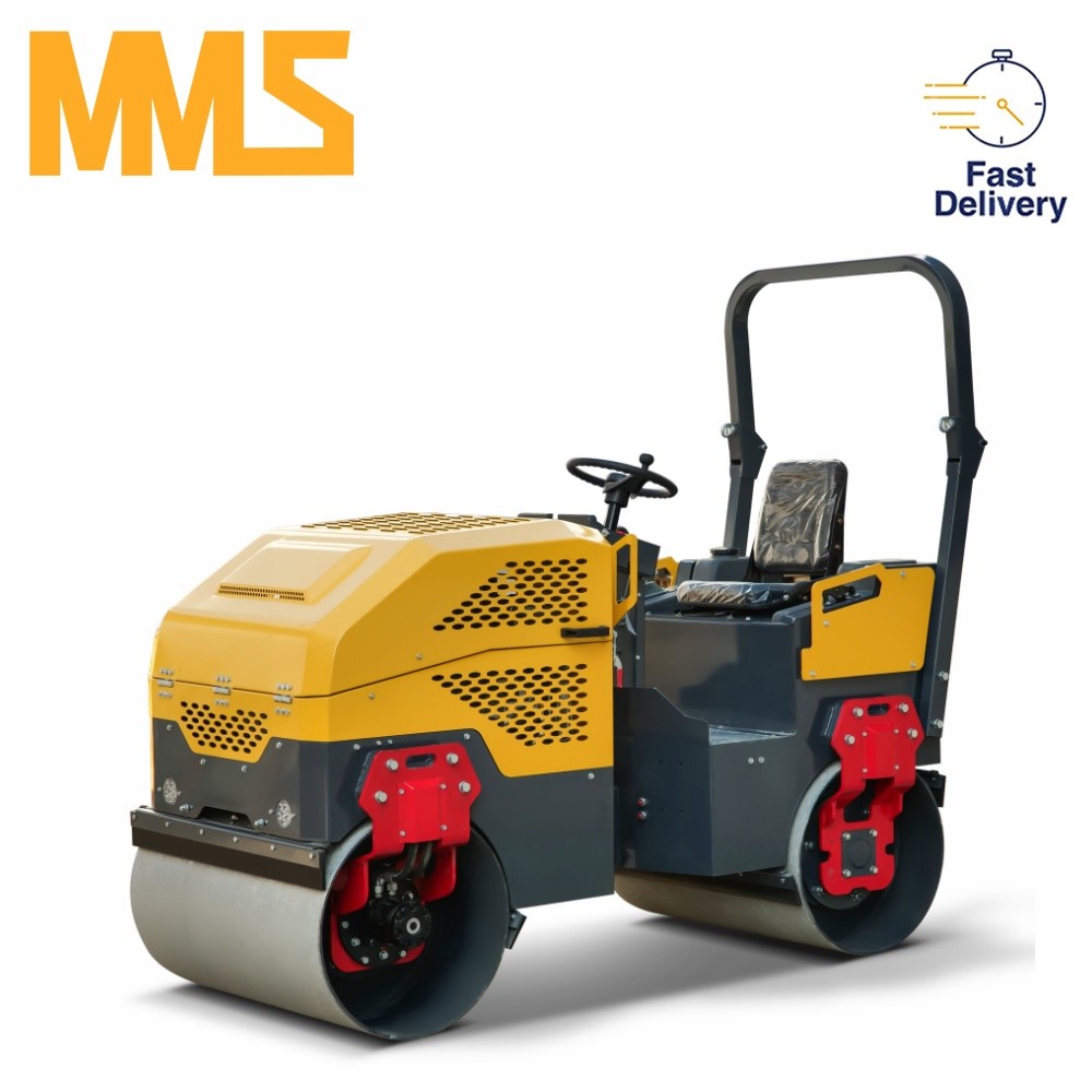 USA Fast delivery 2ton Double Drums Lawn Foundation Vibratory Road Compactor