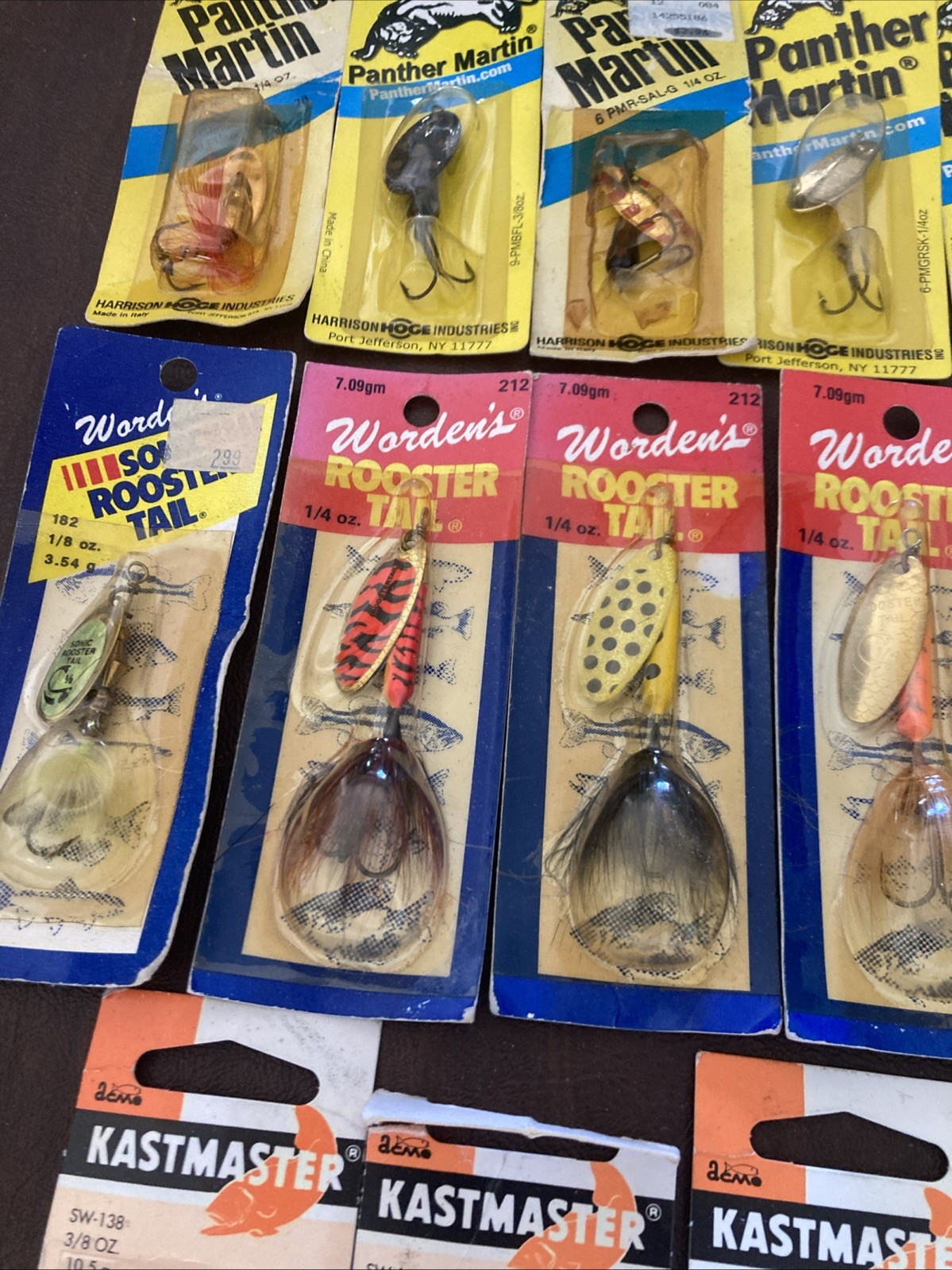 Lot of 17 NEW Mixed Fishing Lures Spinners Roosters Panther Martin Kastmaster