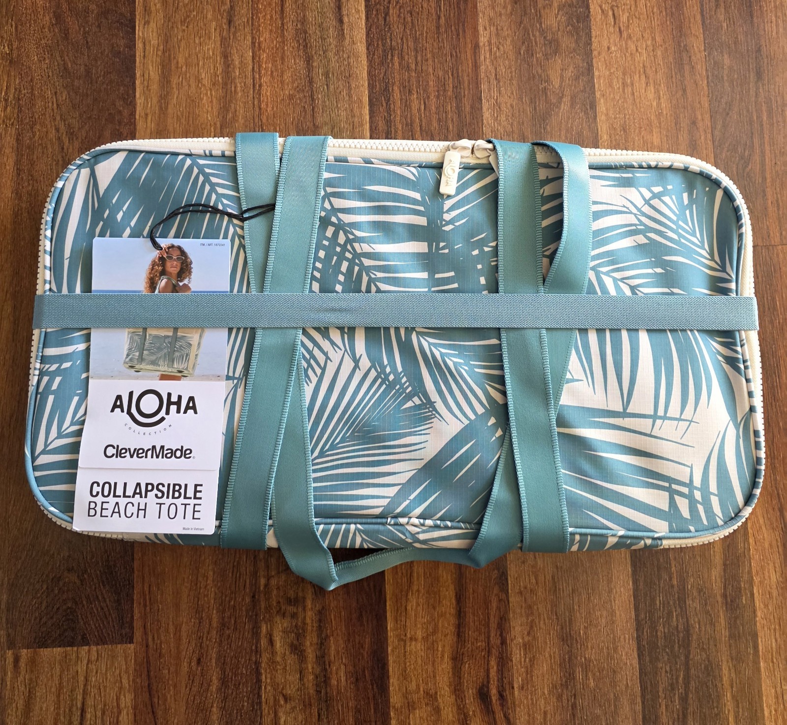 Aloha Collection CleverMade Costco Collapsible Beach Tote Bag Set of 2