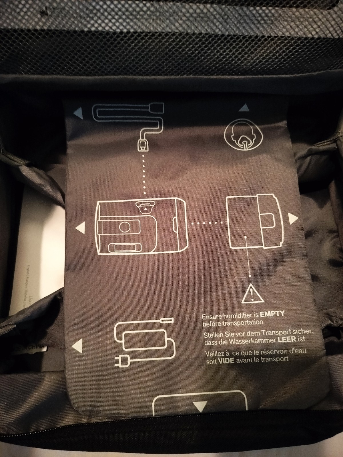 New ResMed Airsense 11 Padded CPAP Carry Case W/ Shoulder Strap Gray Travel Bag