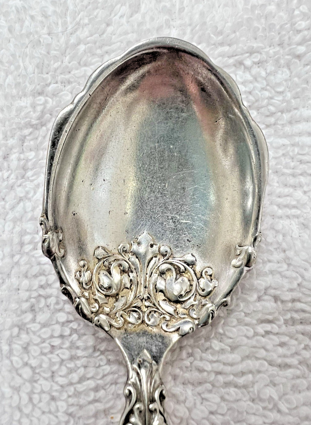 Silverplate Rogers Berkshire c1897 Ornate Fluted Edge Sugar Spoon 6" No Monogram