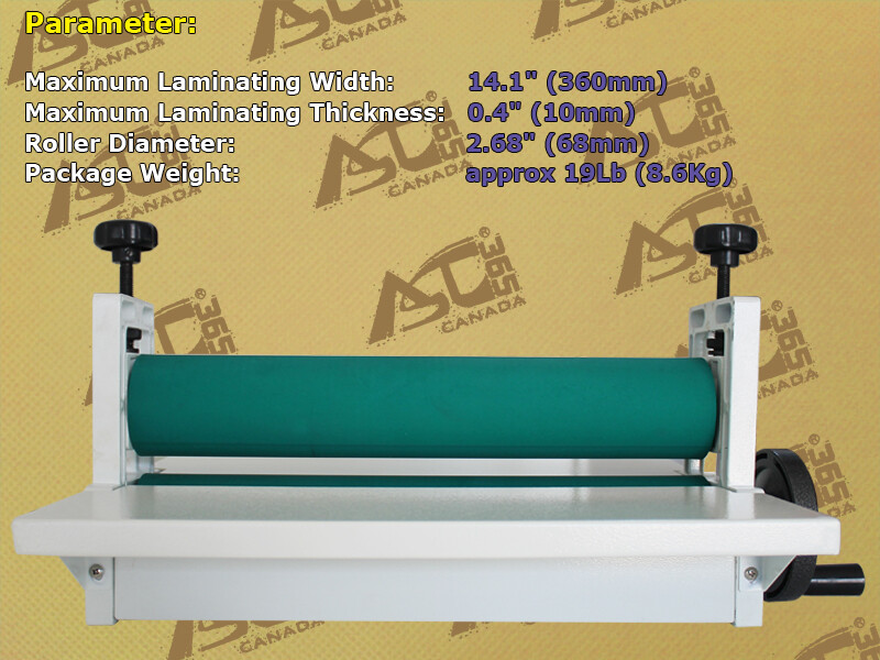 14" Manual All Metal Frame Cold Roll Laminator Mount Laminating Machine