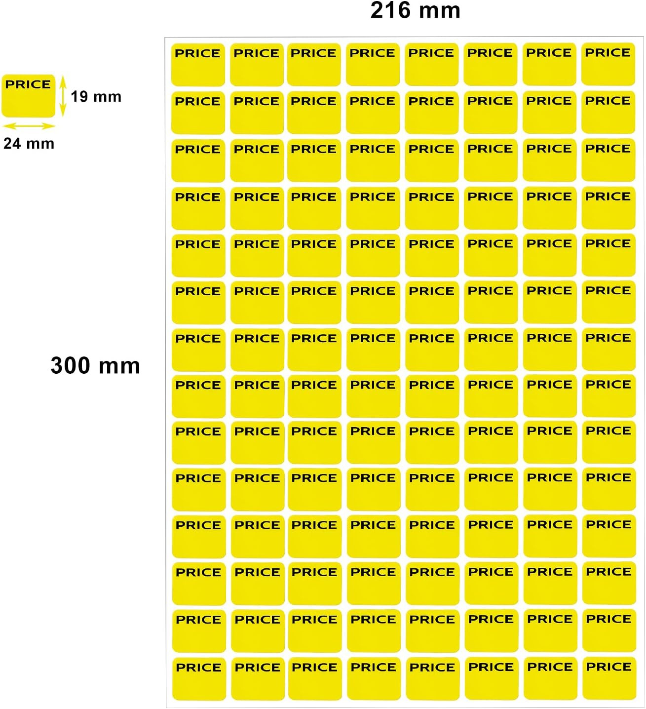 2240 Pcs Yard Sale Price Stickers, Prepriced Pricing Labels, Yellow
