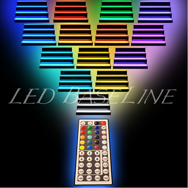 50" LED BAR SHELVES, Four Steps, Lighted Bar Shelf, Liquor Bottle Display Rack