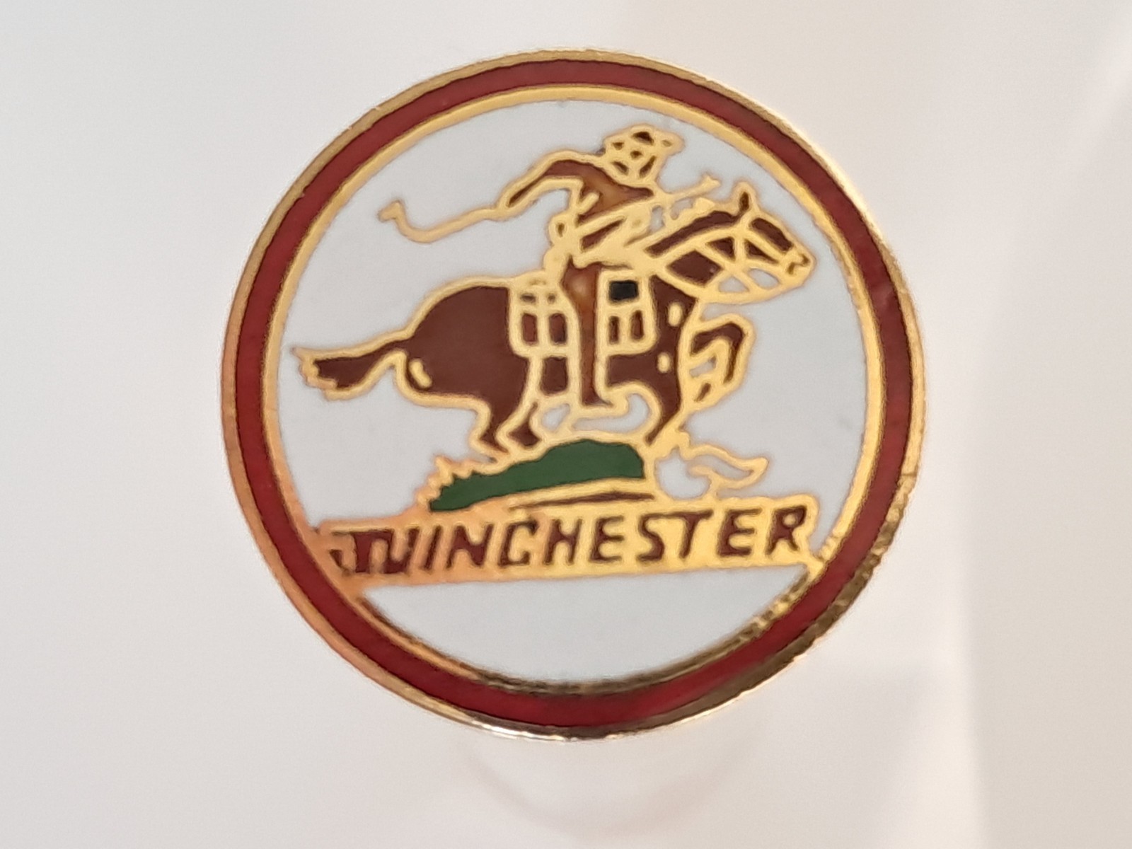 Handgun Firearm Gun Safe Shelf Display Rod - 7/8" Winchester Enamel Topper