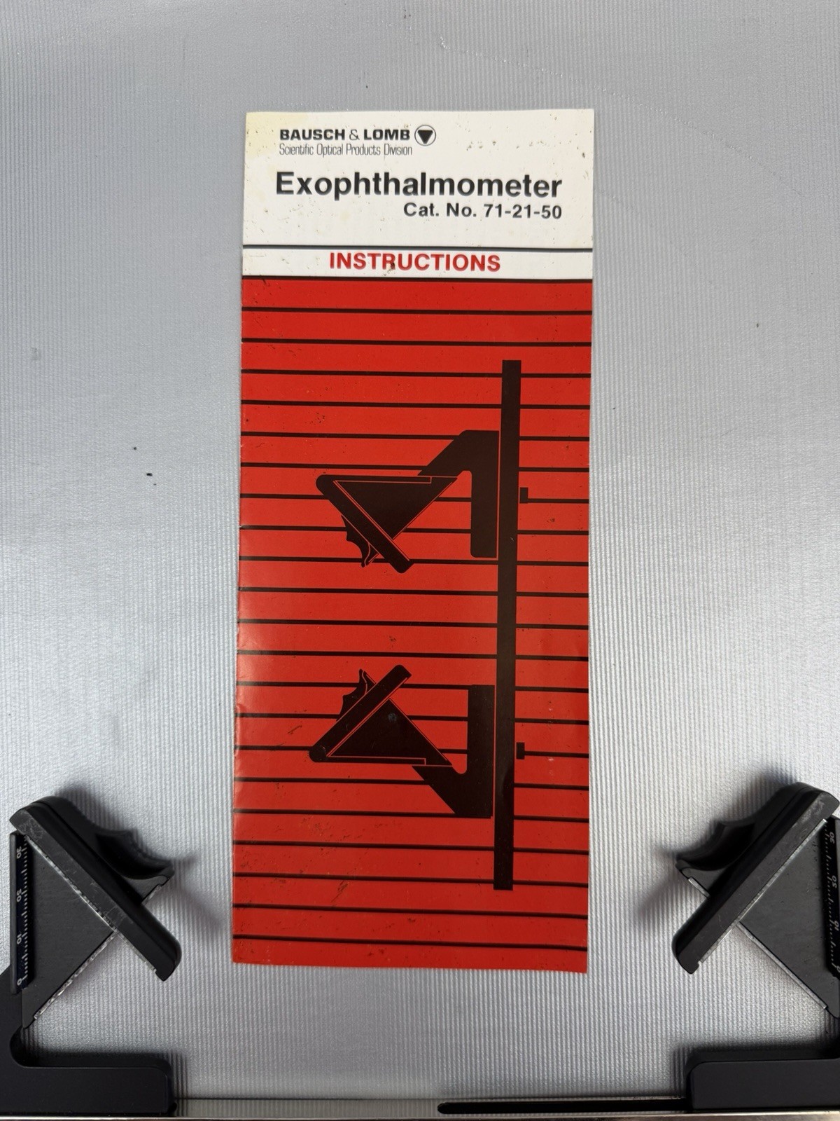 Vtg Bausch & Lomb Optical Exophthalmometer w/ Instructions 71-21-50 Opthalogy