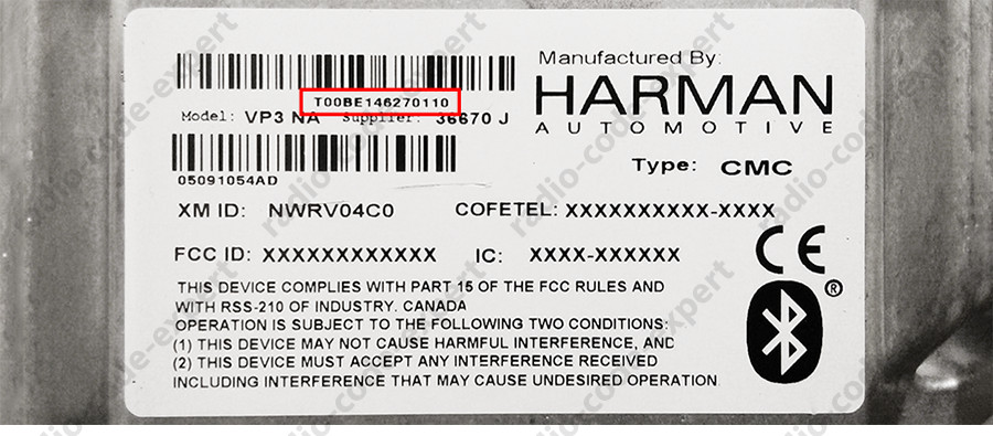 CHRYSLER RADIO PIN CODE ALL MODELS T00AM T**QN TM9 TVPQN TOMYD T00BE T0012 T0071