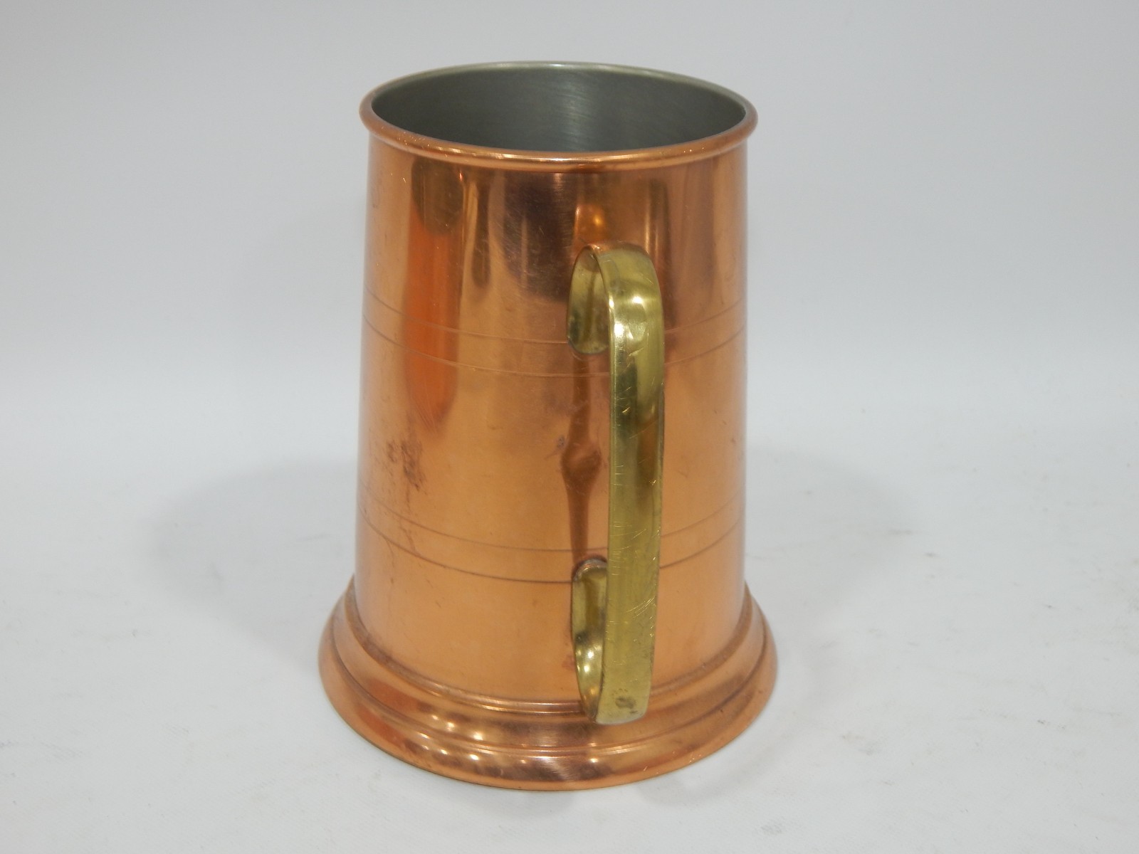 Vtg Copper Mug Brass Handle Made in England Beer Mug Moscow Mule Stein 5"
