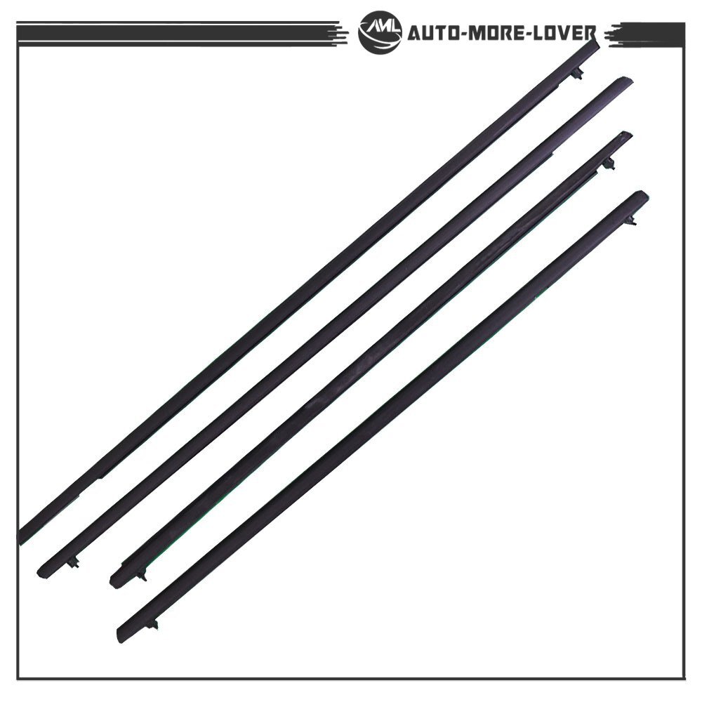 For 2006-2011 Honda Civic Car 4X Weather Strip Window Moulding Trim Seal Belt