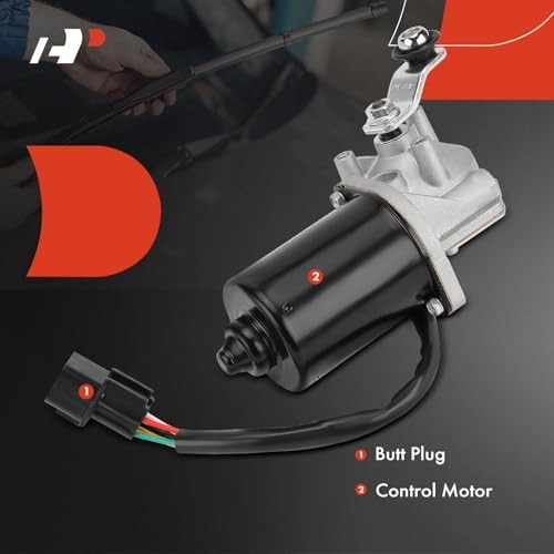 Front Windshield Wiper Motor Without Washer Pump Compatible with Front Side