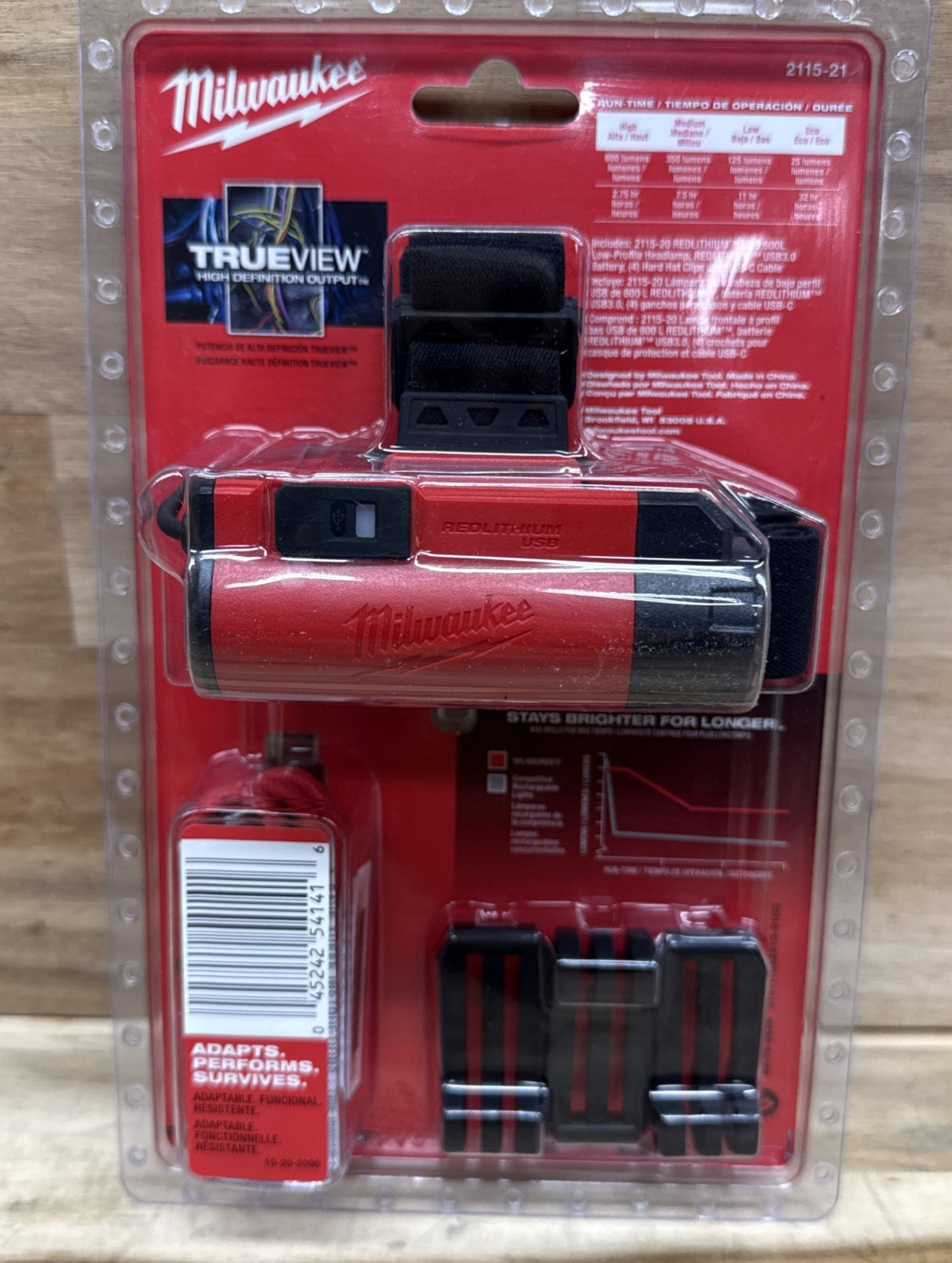 Milwaukee 2115-21 LED Rechargeable Contractor Headlamp 600 Lumens - DN63