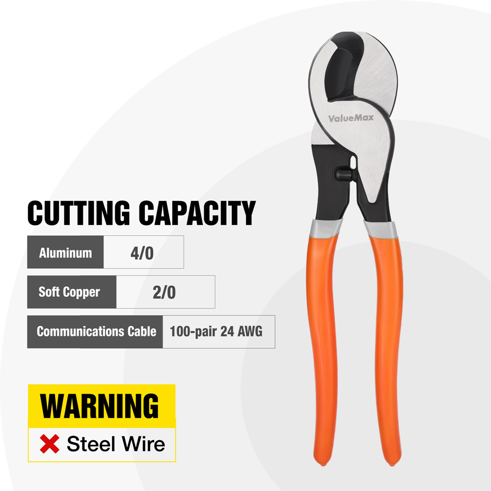 Cable Cutter Heavy Duty Wire Cutting Tool Shears for Aluminum, Copper, Electrica