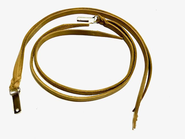 Saddle strings - Brown - 1/2" x 24" w/ Clip & Dee 1 pair(F597)