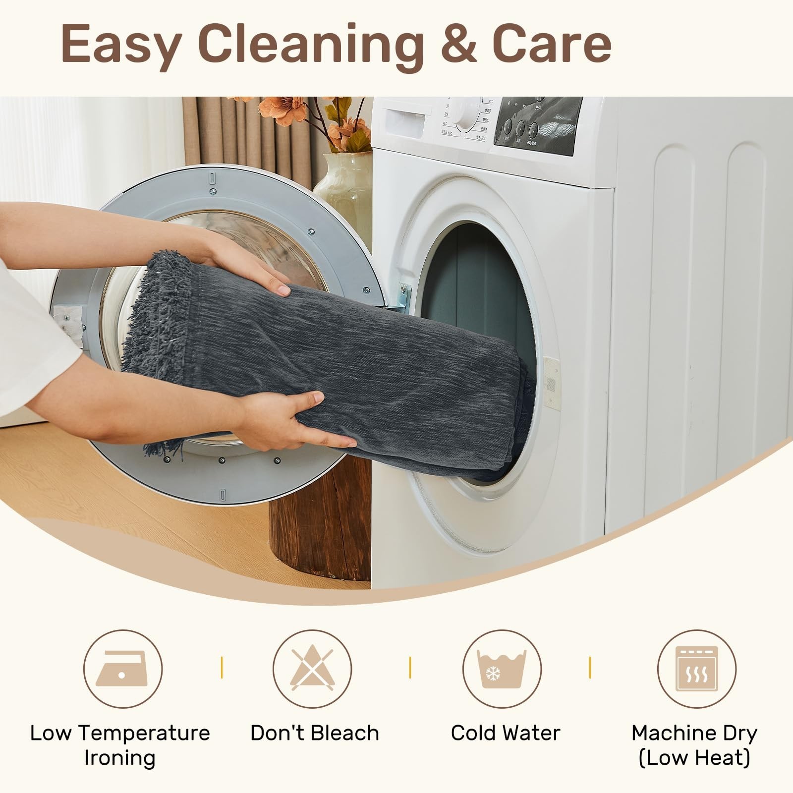 Sectional Couch Covers, 2 Pieces Washable L Shaped Couch Covers Sofa Blanket ...