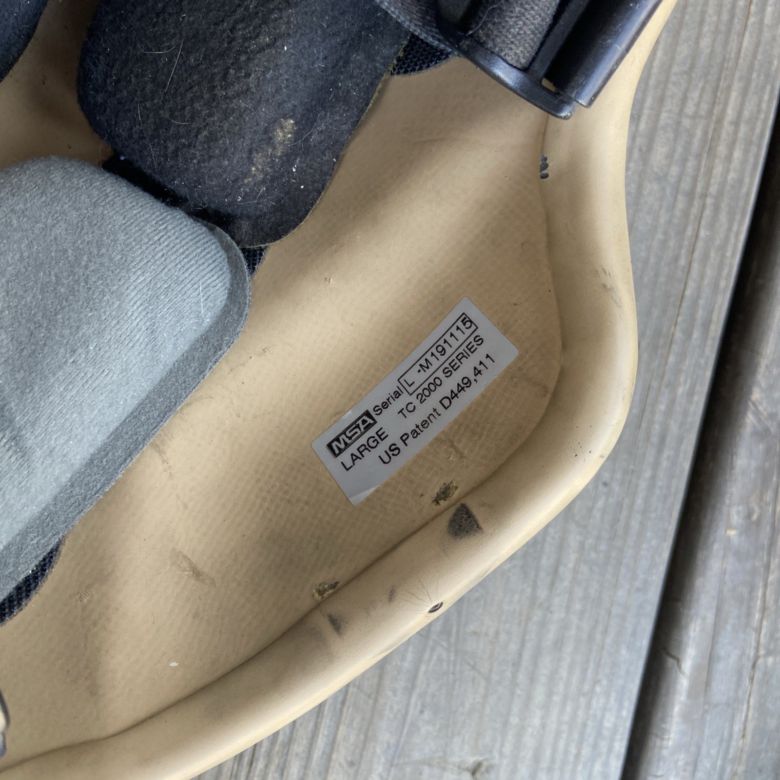 Vintage US Military MSA Combat Helmet TC 2000 Large