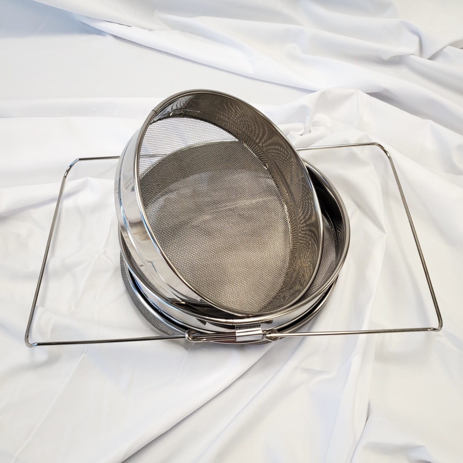 Stainless Steel Strainer Double Sieve Mesh Filter Honey Bee Equipment