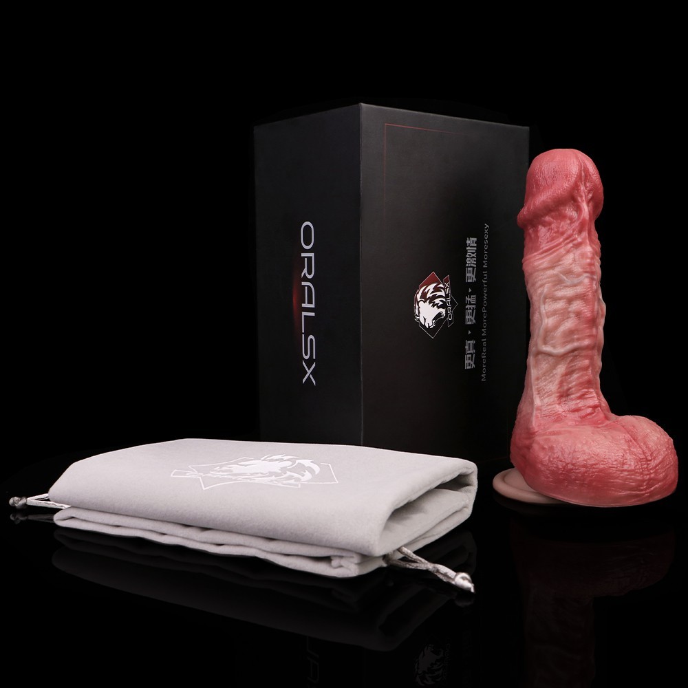 Double Layer Dildo Realistic Lifelike Big Real Dong Suction Cup Use Lubricant