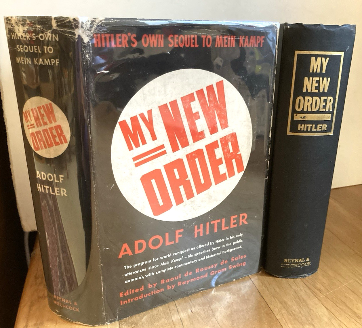MY NEW ORDER-WWII-ADOLF HITLER's SPEECHES-RARE TRUE 1st Ed-1st Pr-1941-DJ-CLEAN