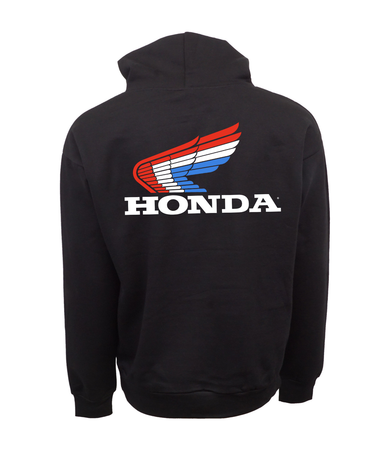 HONDA MOTOR SPORT RACING FLAG WINGS GRAPHIC HOODIE BLACK