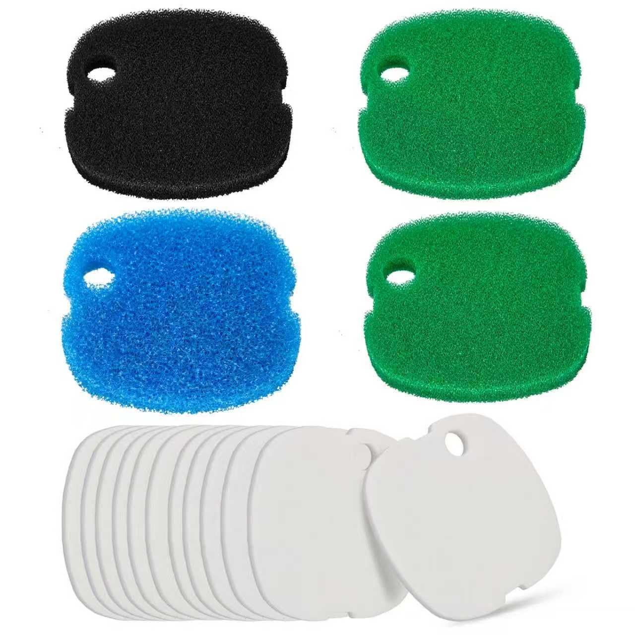 16 PCS Replacement Canister Filter Pads Compatible with SUNSUN White