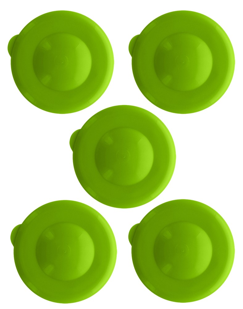 Lime Green Dew Cap Replacement for 3 and 5 gallon bottles or carboys Lot of 5