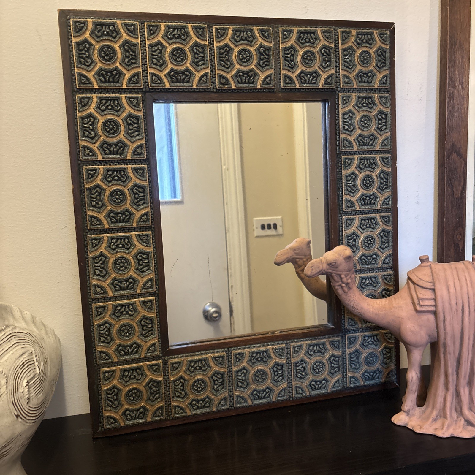 Vintage Mexican Mirror Industrias Creativas Creaciones Zarebski Hang On 20/17