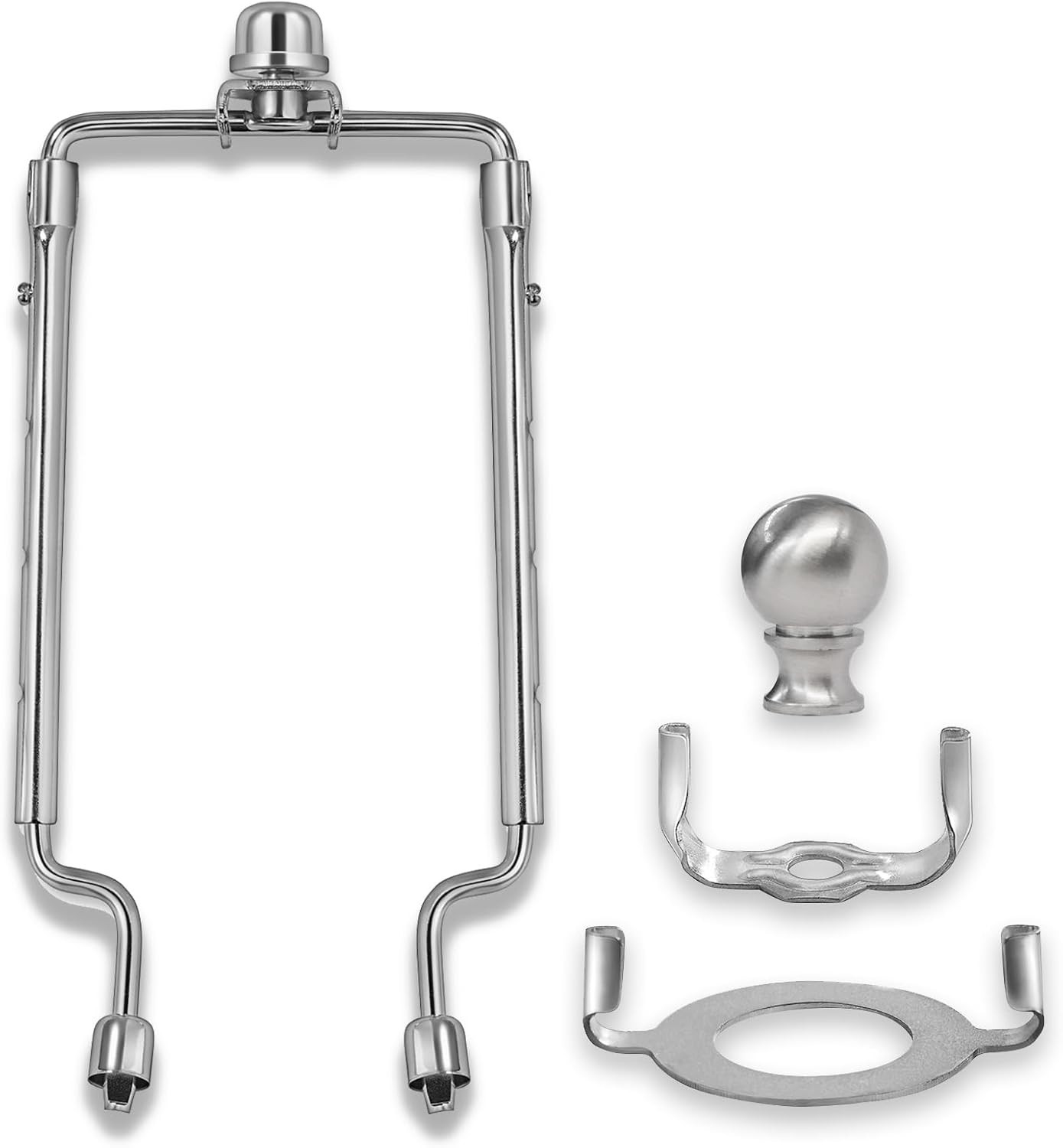 Elegant Adjustable Lamp Shade Harp Holder 7-10 Inches with Silver Finish