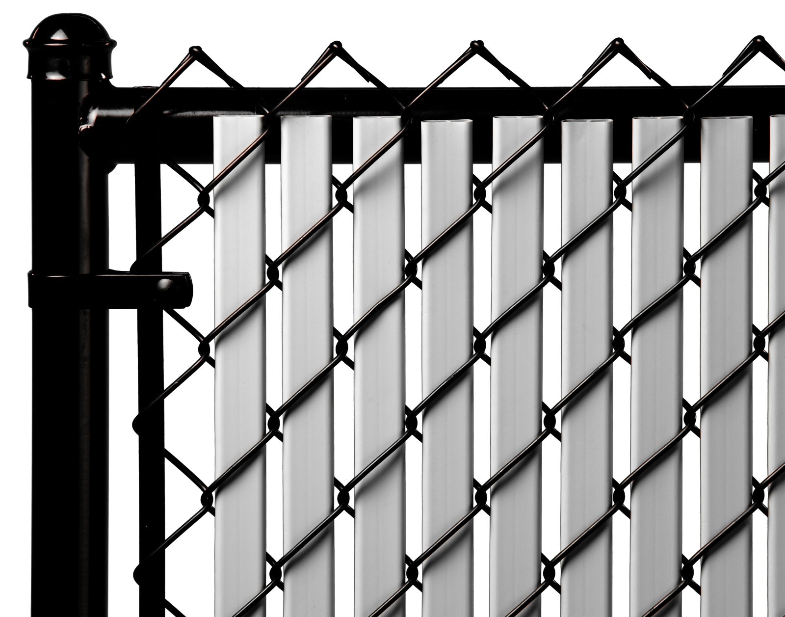 Chain Link Gray Double Wall Tube™ Privacy Slat For 6ft High Fence Bottom Lock