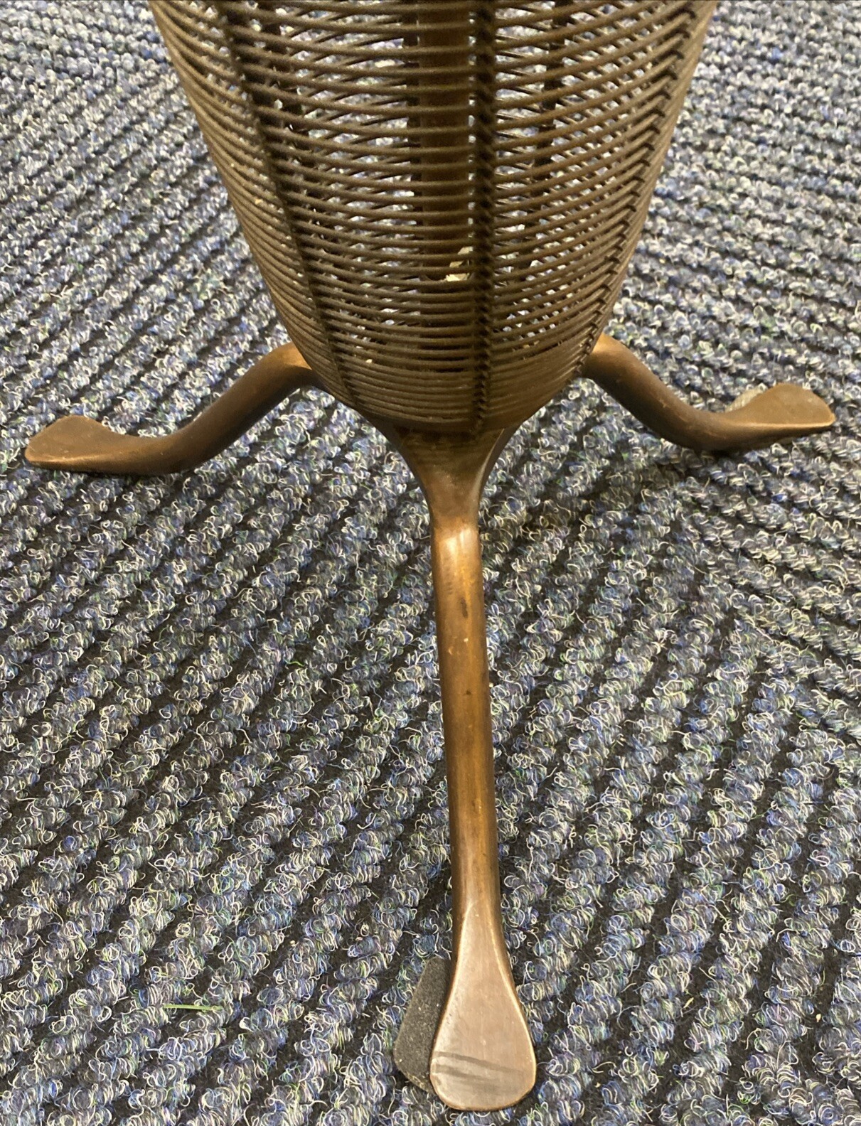 MCM Umbrella Shaped Stand Canes Umbrellas Copper Wire Wood handle 32” X 11.5”