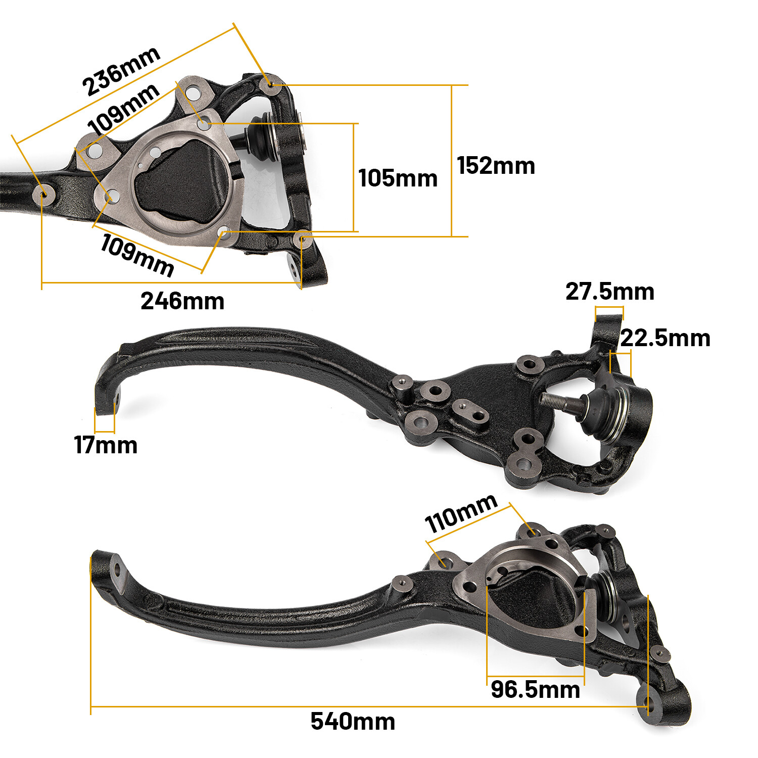 2Pcs Front Steering Knuckle for Dodge Challenger Charger Chrysler 300 2012-2021