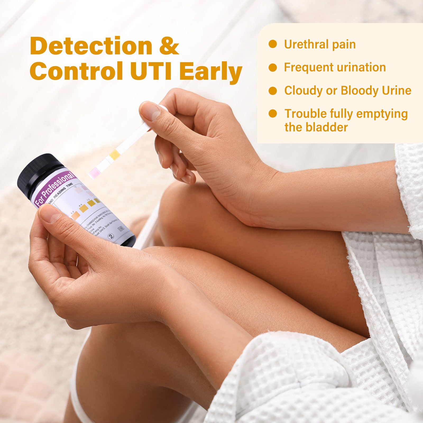 150x UTI Test Strips 3-in-1 Urinary Tract Infection Leukocytes Nitrite PH Test