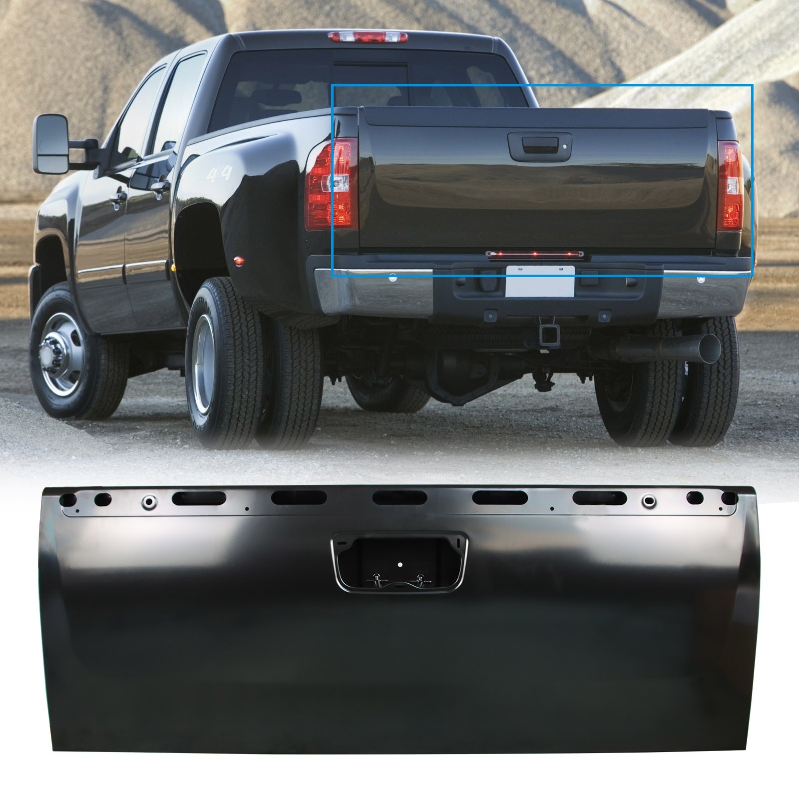 Tailgate Primed For 2007-2013 Silverado / Sierra 1500 / 2007-2014 2500HD 3500HD
