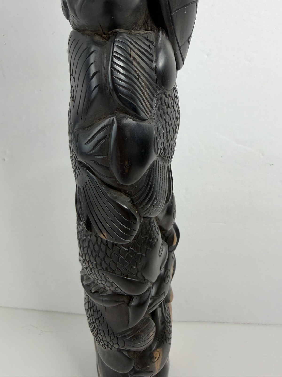Vintage Hand Carved Solomon Islands Sea Spirit Tower Sculpture Gatokae Island