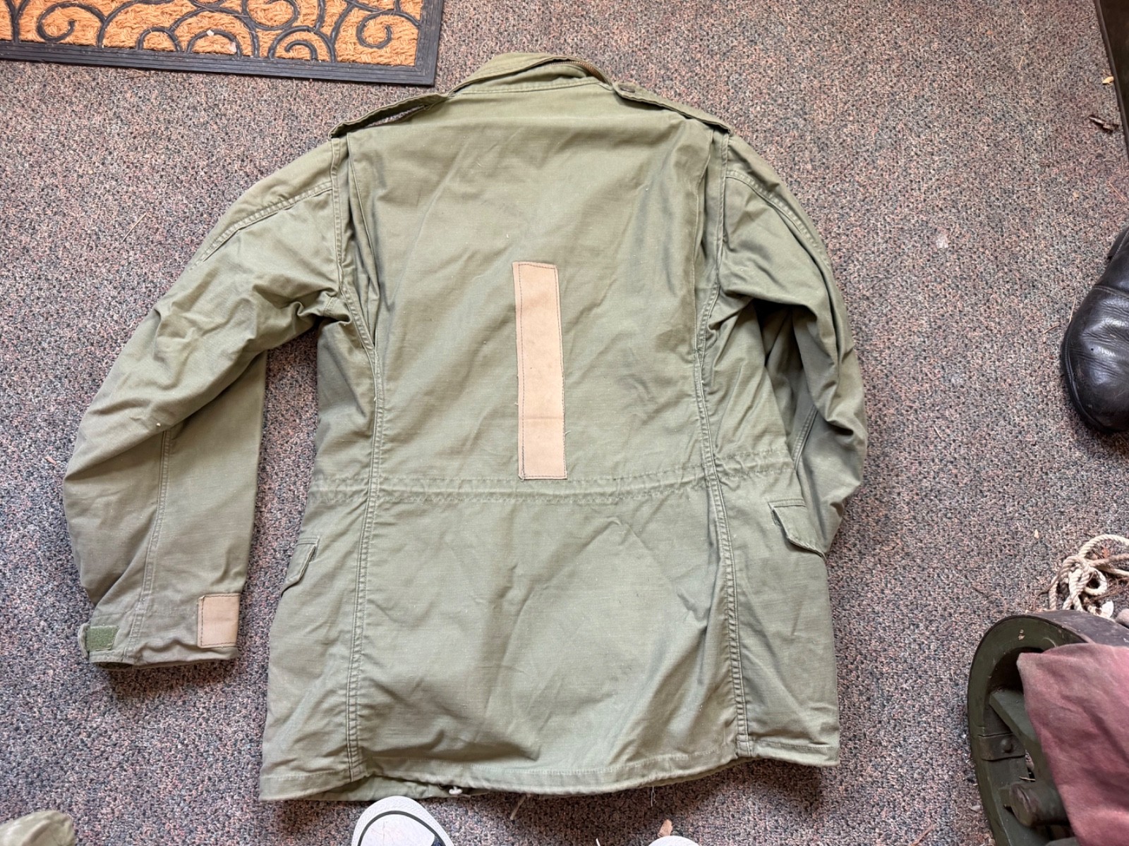 ORIGINAL VIETNAM WAR US ARMY OG-107 COLD WEATHER PARKA-SMALL SHORT