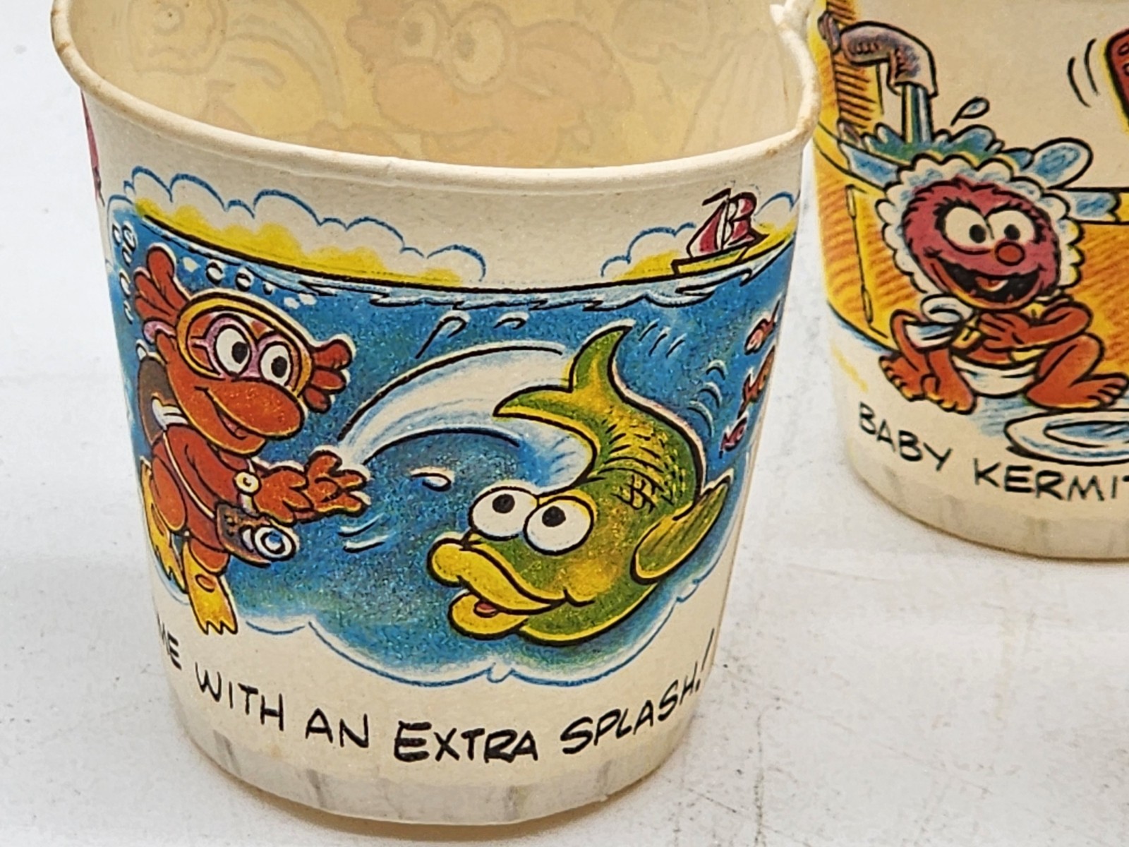 Vintage Muppet Babies Dixie 3-oz. Bathroom Cups (Open Box) 1985 Most There
