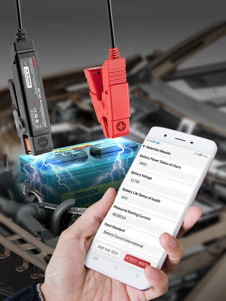 LAUNCH X431 BST360 Battery Tester Clip Analyzer Bluetooth 12V 2000CCA Voltage*^